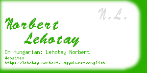 norbert lehotay business card